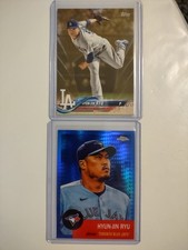 Hyun Jin Ryu(Lot Of 2) 2018 Topps Gold 1914/, 2022 Blue Topps Chrome Platinum