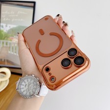 For iPhone 17 Pro Max Air 16 15 14 12 Magnetic PC Mag Safe Lens Frameless Case