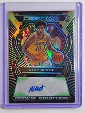 Max Christie Lakers 22-23 Obsidian Rookie Eruption 21/25, Green Etch 🏆