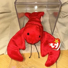 TY Beanie Baby Pinchers the Lobster 1993. PVC pellets! RETIRED Rare/ Errors