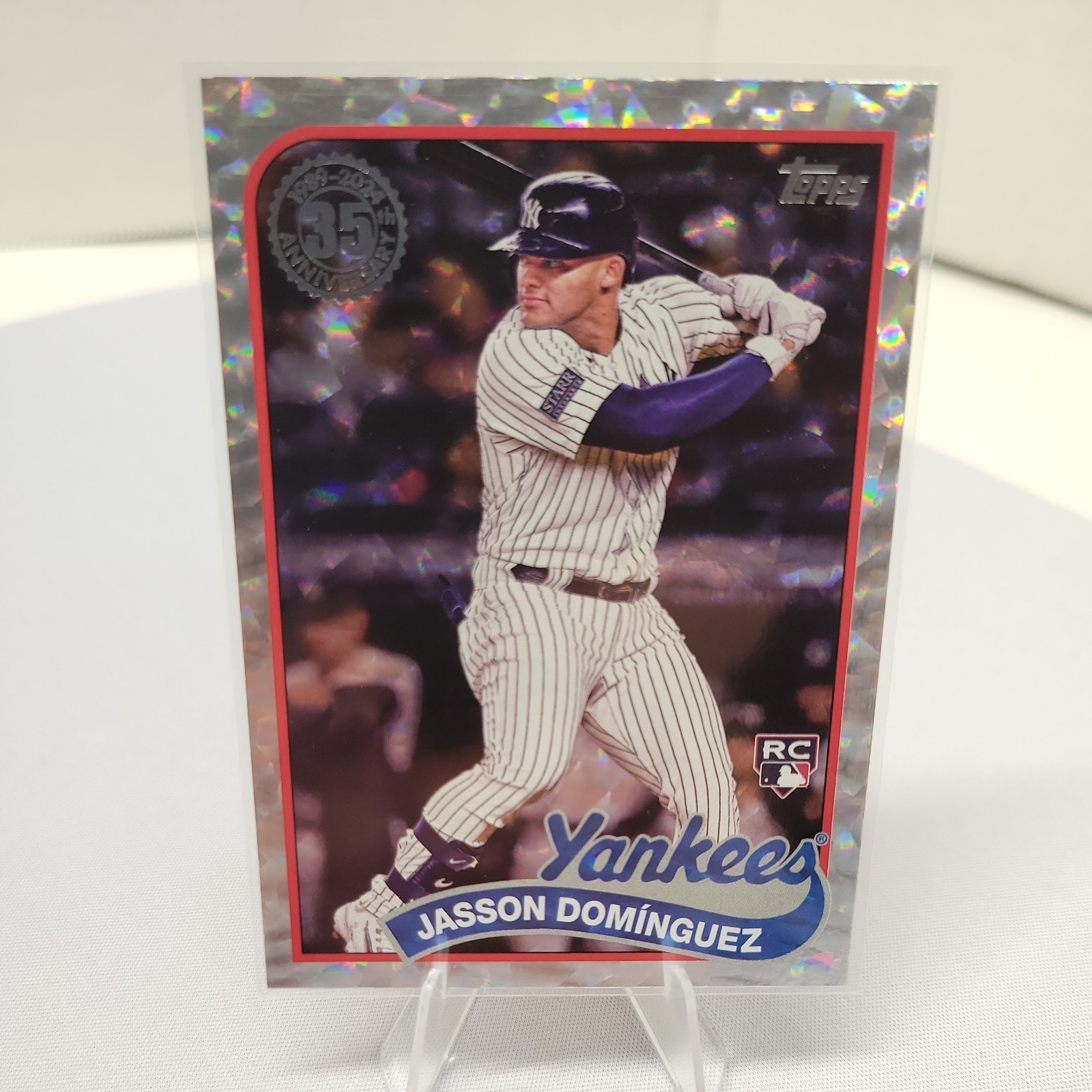 2024 Topps Series 1 - Silver Crackle Foil #60 Jasson Dominguez (RC)