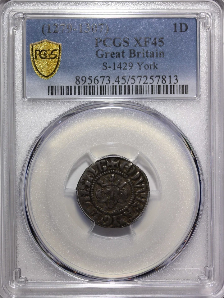 GREAT BRITAIN ENGLAND Edward I.Silver (1279-1307) Penny York PCGS XF45 S-1429 - Image 2 of 4