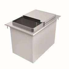 GSW USA IB1218 18" x 12" Drop-In 23 lb. Ice Bin w/ Sliding Cover