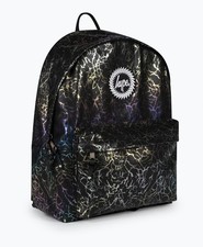 Image of NEW Hype Girls Black Glitter Lightning Rainbow print Backpack 