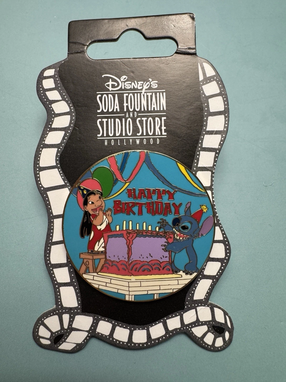 Disney Lilo & Stitch Happy Birthday Disney’s Soda Fountain & Studio Store Pin