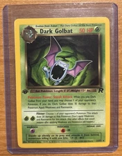 1st Edition Dark Golbat 24/82 Team Rocket Set Rare Vintage Pokemon Card - NM