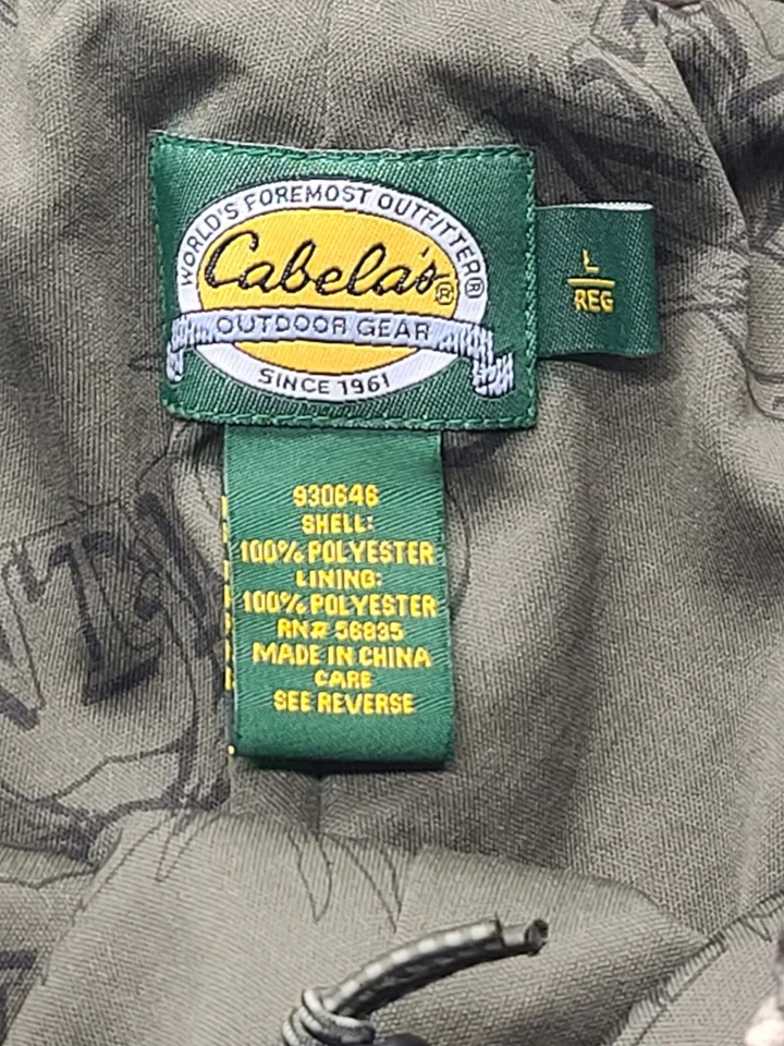 Cabelas Pants Mens L 32x31 Scent Lok Gore Tex Regular Fit Camo Hunting Gorpcore - Image 2 of 4