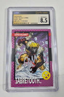 Sabretooth X-Men Series I (1992) Impel #52 JIM LEE CGC 8.5 Auto SS