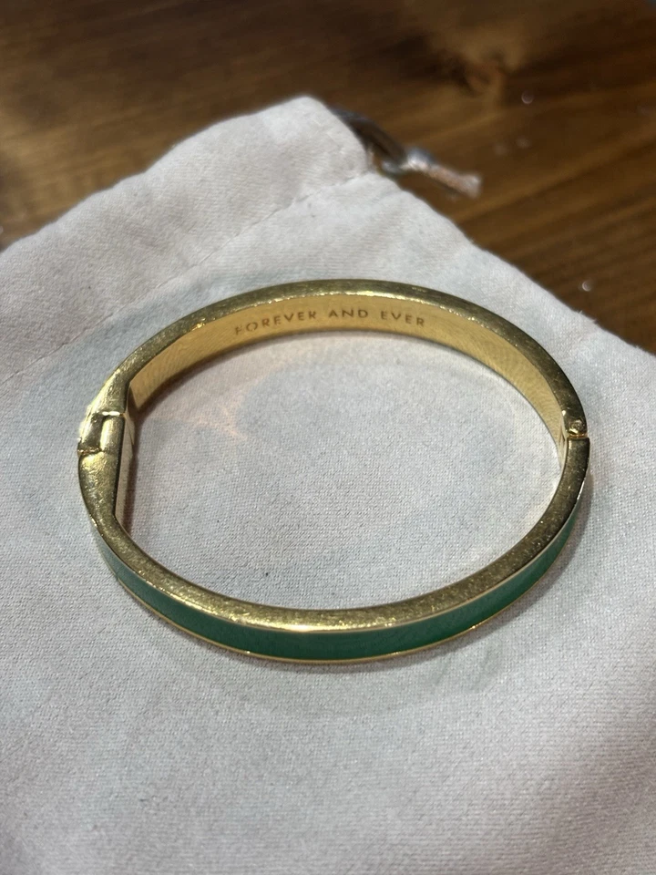 Pulsera Kate Spade Esmalte Verde Y Oro Para Siempre Y Para Siempre Foto 3 de 4