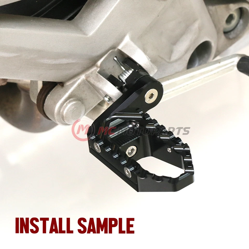 estriberas anchas delanteras inferiores negras TRC 40 mm para Kawasaki Z750 / S / R 04-13 12 11 Foto 2 de 4