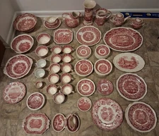 MASON'S Vista red/Pink England Ironstone glass 