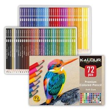 Soft Core Colored Pencils 72 Count Adult Coloring Art Supply Kit Drawing Gift