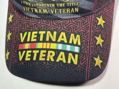 Personalized Initials Vietnam Veteran Classic SnapBack Cap Hat w/ American Flag - Picture 17 of 20