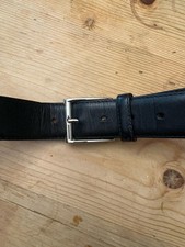 Meermin Mallorca Black Leather Belt 36 Inch