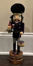 Christmas 14" Nutcracker Purple Grapes Wine Italian Chianti Tuscany Holiday
