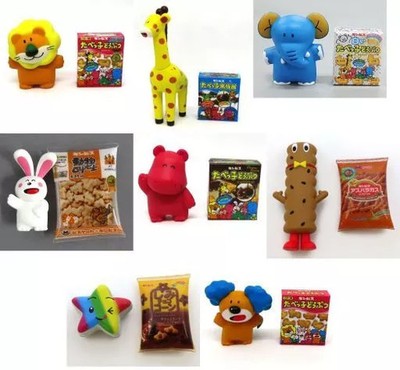 Adult Collectible Ginbis Figure Set of 8 Souvenir Sweets and Animal Characters C