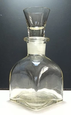 Glas Flasche Karaffe Glasverschluss Stopfen als Trinkglas Pressglas 50er 60er - Bild 1 von 4