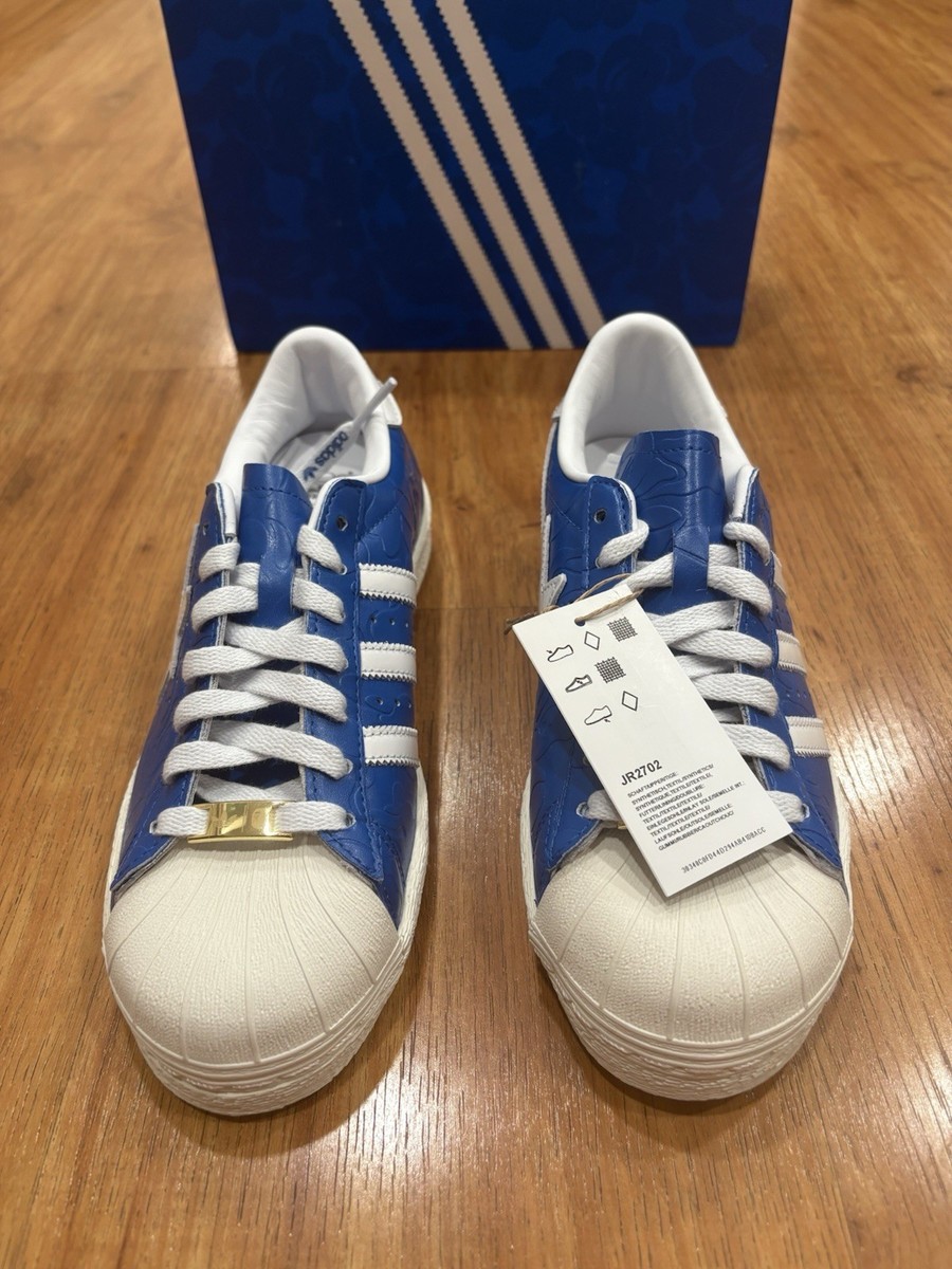 Adidas Originals x BAPE Superstar (BLUE/FTWWHT/OWHITE) Mens 5
