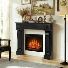 Modern Fireplace Mantel Freestanding Fireplace Surround for Electric Fireplaces