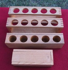 Vintage YASHIMA JAPAN Microscope WOODEN CASES HOLDERS For LENSES and PARTS-L@@K!