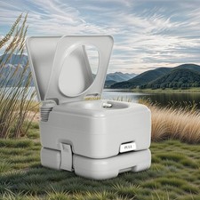 3.17 Gallon 12L Portable Toilet Flush Pump Commode RV Camping Travel Porta Potty