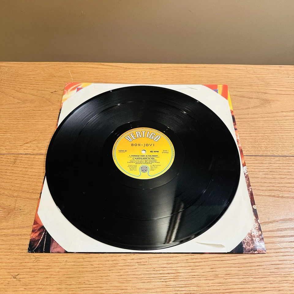 Bon Jovi Hardest Part Is The Night Tokyo Road 1985 Vinyl 12" Import - Image 3 of 3