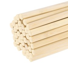 40Pcs 3/8 x 15.7 Inch Wooden Dowel Rods for Arts Crafts
