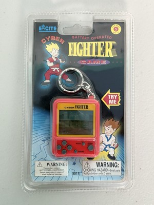 Rare Vintage Excite Cyber Fighter Game Handheld Keychain Video Game New