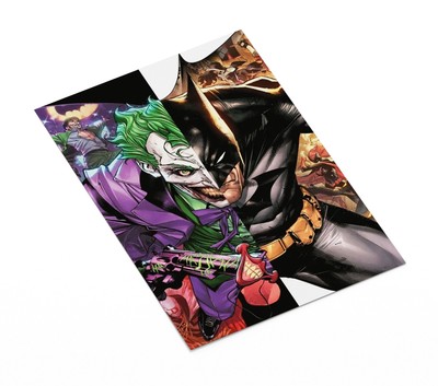 Batman vs Joker Split-Face Premium Giclee Print 11'' x 17'' - DC Comics Wall Art