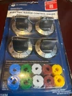 Stove - Universal 4 black knobs 8 dial overlays and universal adapter inserts
