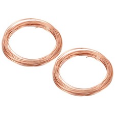 Soft Copper Wire, 2Pcs 23Gauge/0.6 0.6mm Diameter 6m Half Round Craft Wire
