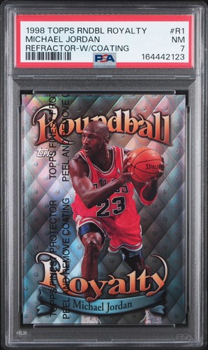 Topps 1998 Roundball Royalty Michael Jordan #R1 Refractor PSA 7 Original Film