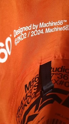 MACHINE56™ M56®B/TYPE-EQ01R x EQUILIBRIUM ORANGE BOMBER JACKET