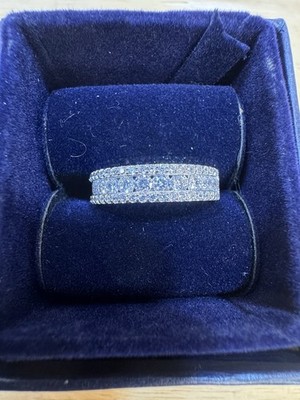 925 Stauer Ring klarer Stein Sterlingsilber mit Box Größe 7,75