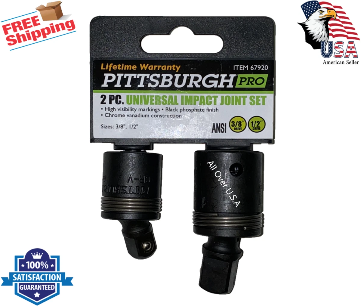 2 Pc Universal Impact Joint Socket Adapter Set Pittsburgh Pro USA