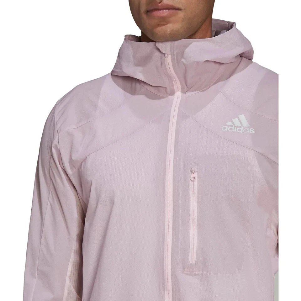 adidas Mens Adizero Marathon Mens Running Jacket - Pink / Small - Image 3 of 4