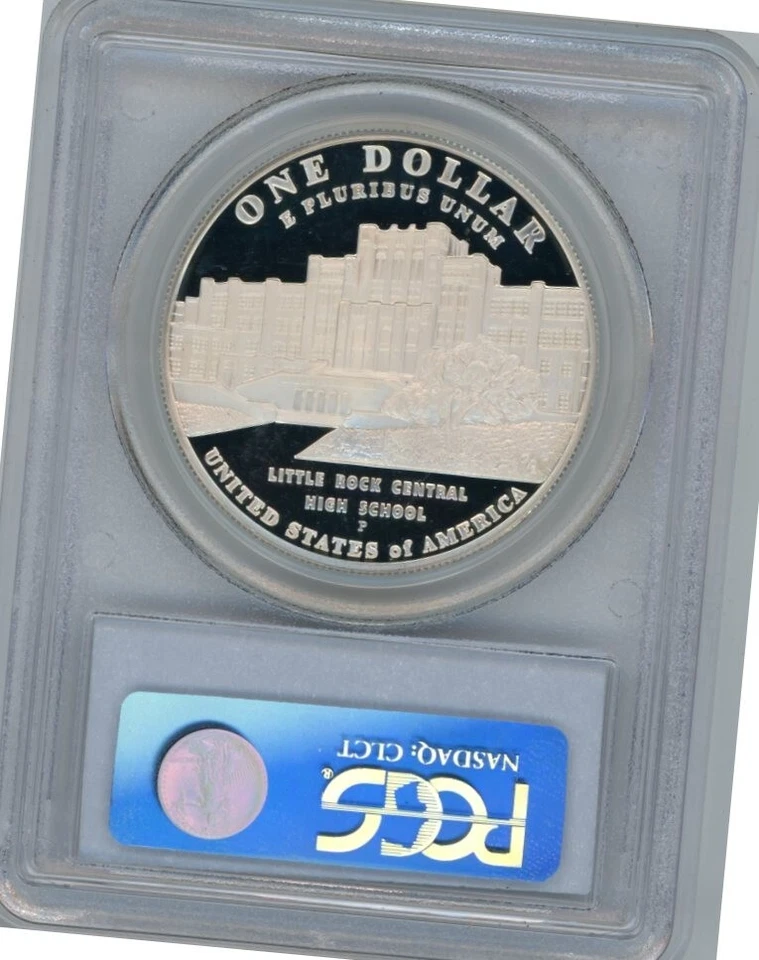 2007P DESEGREGATION COMMEMORATIVE $1 PCGS PR70DCAM Cert. 15548902 - Image 2 of 2