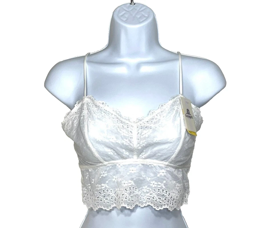 Bralette de ojales inspirado en M para mujer b.tempt'd by Wacoal 910219 blanco nuevo con etiquetas Foto 2 de 4