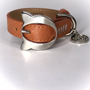 designer leather cat collars