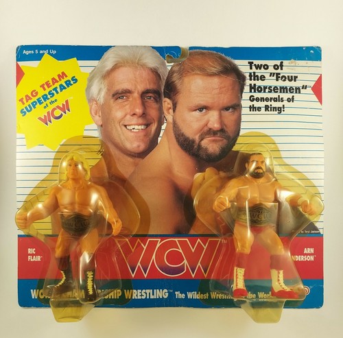 WCW Galoob U.K. Exclusive Ric Flair Arn Anderson f...