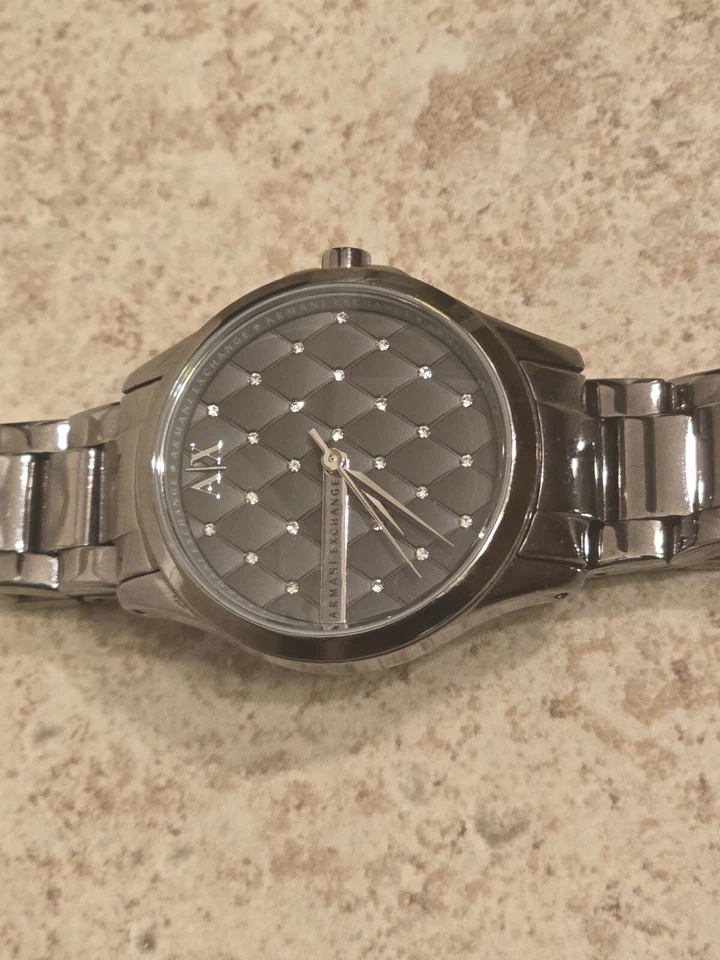 Reloj de cuarzo Armani Exchange para mujer de acero inoxidable negro AX5203 **FUNCIONANDO ** Foto 3 de 4