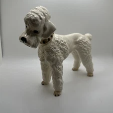 Coopercraft England Poodle Figurine White Dog Sticker