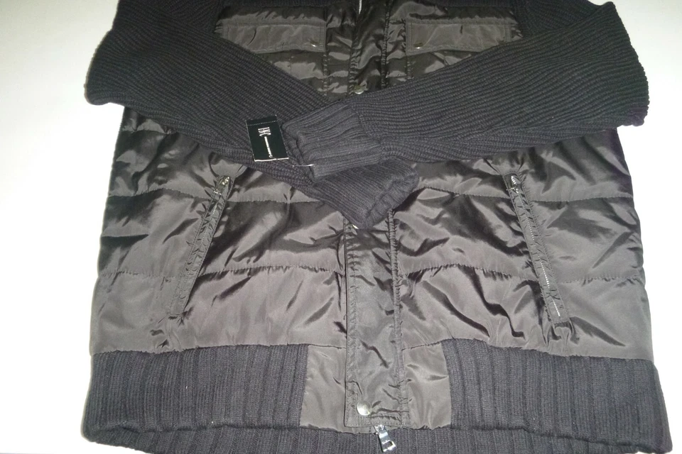 INC International Concepts Hombre Cremallera Completa Puffer Chaqueta Waffle Tejido Invierno Abrigo  Foto 2 de 4