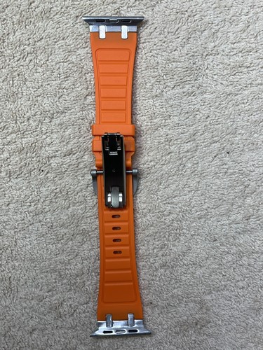 Apple Watch Ultra 10 9 8 Butterfly Clasp Rubber Band. - Zdjęcie 9 z 18