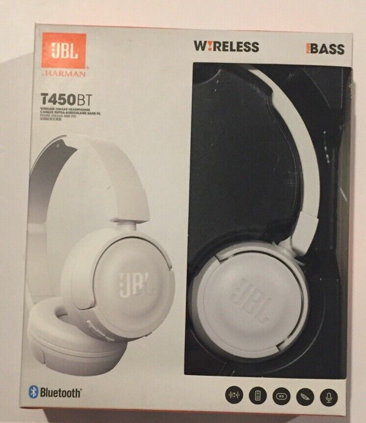 brud Glatte Shah JBL T450bt Wireless Bluetooth On-ear Headphones - White | eBay