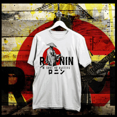 Samurai T-Shirt Bushido Code Japanese Warrior Sword Katana Kanji Ronin sword tee