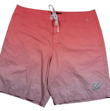 American Eagle Men's Size L Pink Gradient Draw String Swim Beach Board Short