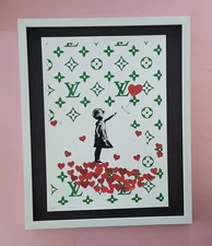 🔥Death NYC Large Framed 16x20in Pop Art COA Banksy Girl #5