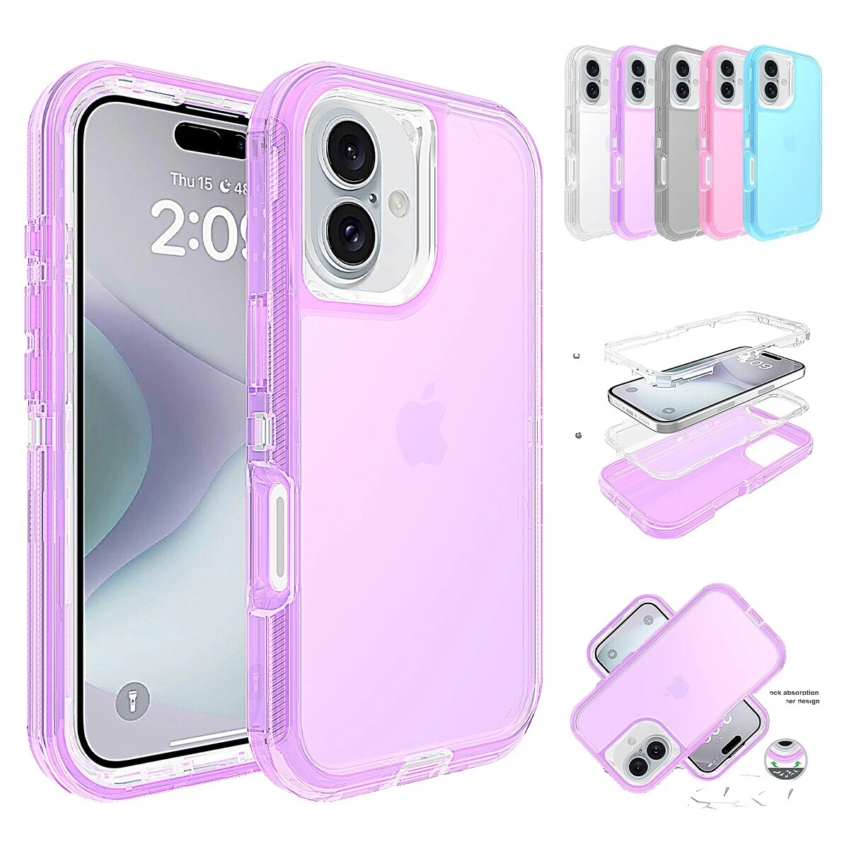 Glossy Silicone/Gel/Rubber Cell Phone Bumpers for Apple