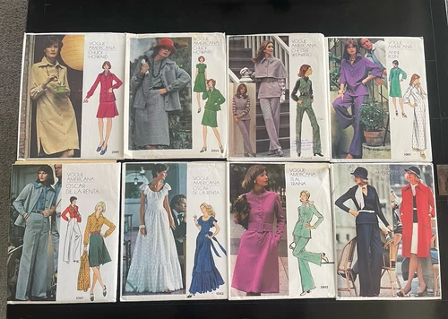 Vintage Vogue Americana Patterns, American Designers, Lot Of 8